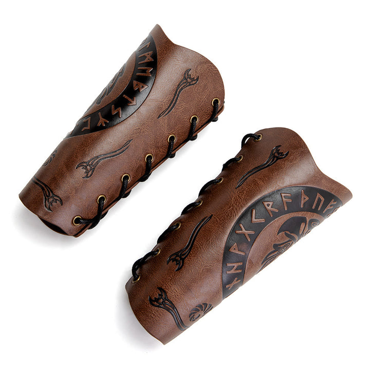 WorldNorse Runes Eco Leather Arm Bracers