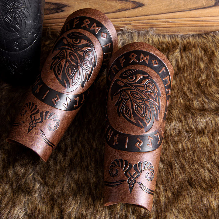 WorldNorse Runes Eco Leather Arm Bracers