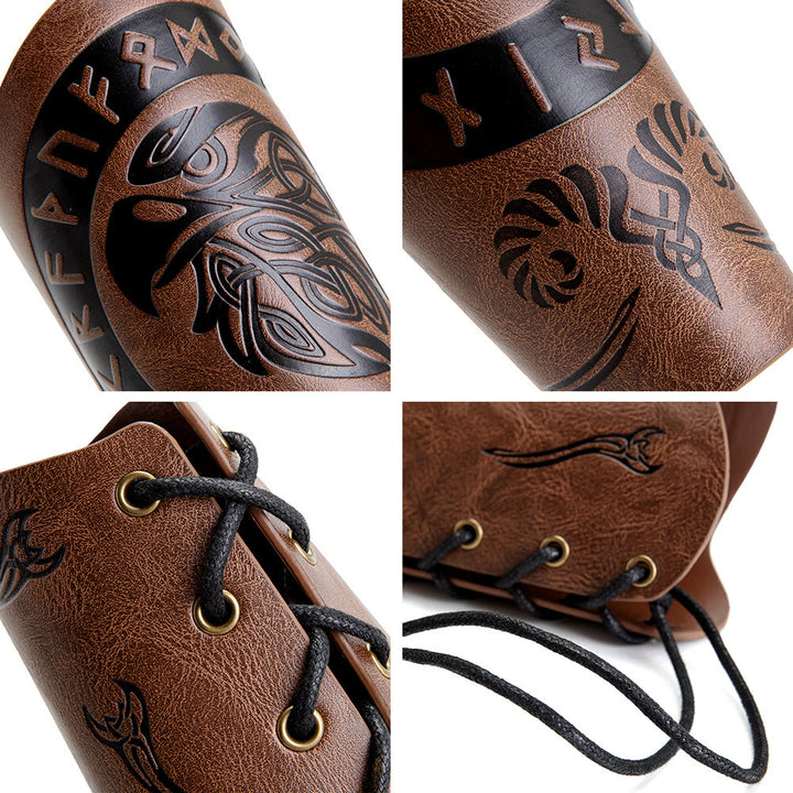 WorldNorse Runes Eco Leather Arm Bracers