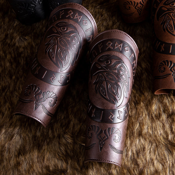 WorldNorse Runes Eco Leather Arm Bracers