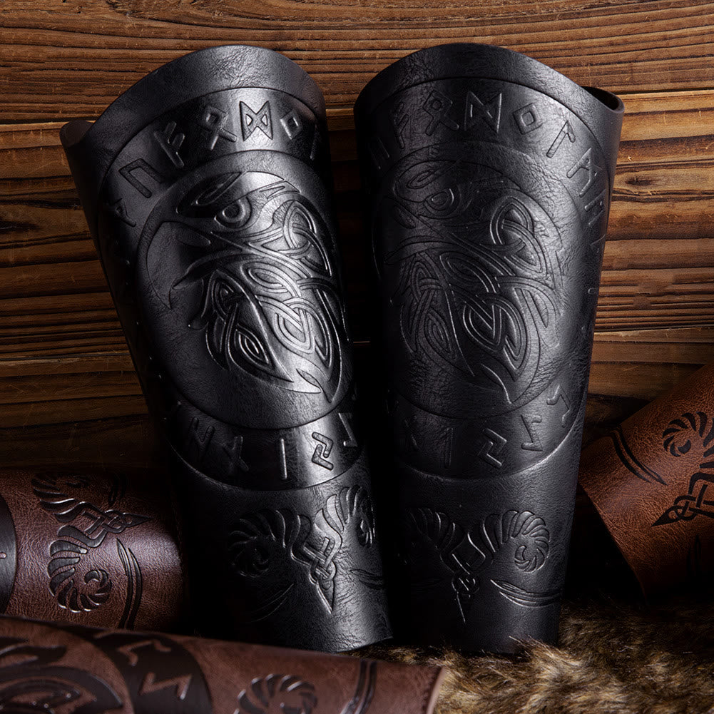 WorldNorse Runes Eco Leather Arm Bracers