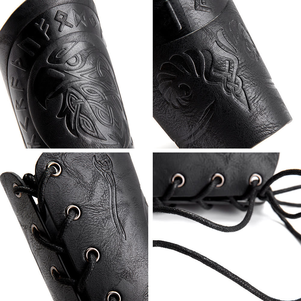 WorldNorse Runes Eco Leather Arm Bracers