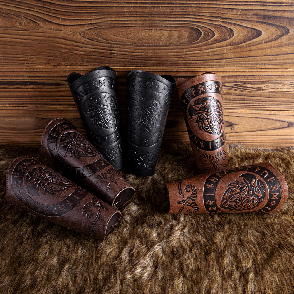 WorldNorse Runes Eco Leather Arm Bracers