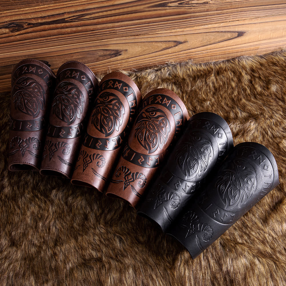 WorldNorse Runes Eco Leather Arm Bracers