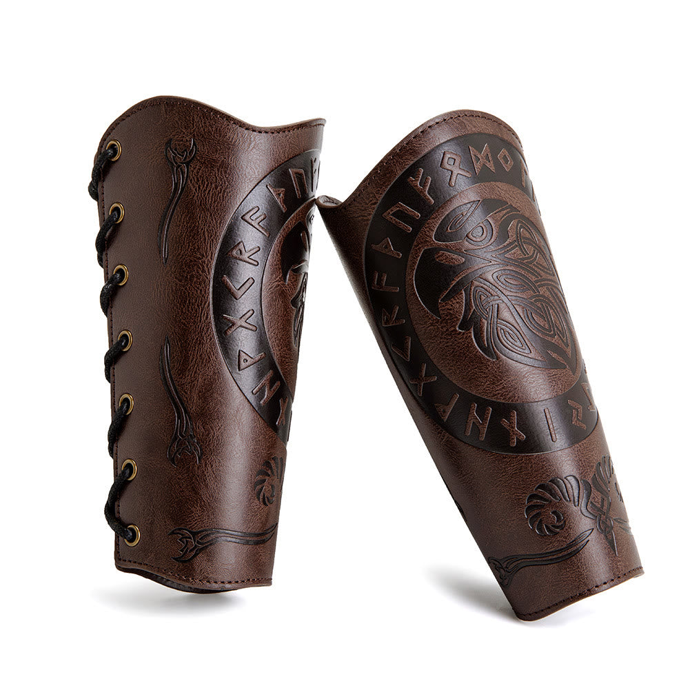 WorldNorse Runes Eco Leather Arm Bracers