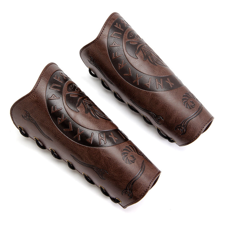 WorldNorse Runes Eco Leather Arm Bracers