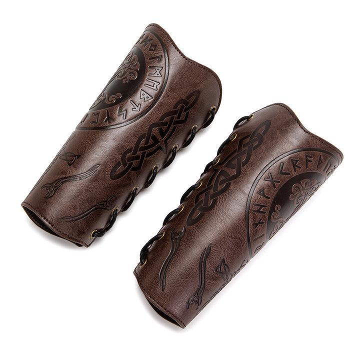 WorldNorse Yggdrasil Celtic Eco Leather Arm Bracers