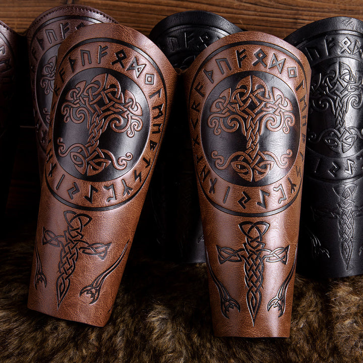 WorldNorse Yggdrasil Celtic Eco Leather Arm Bracers