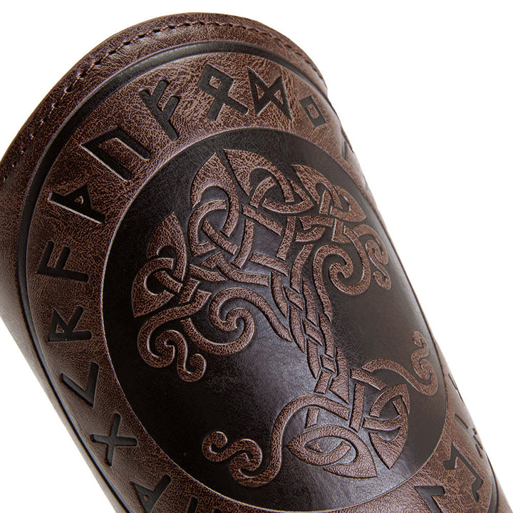 WorldNorse Yggdrasil Celtic Eco Leather Arm Bracers