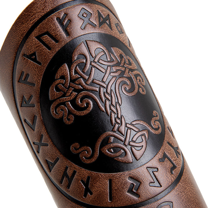 WorldNorse Yggdrasil Celtic Eco Leather Arm Bracers