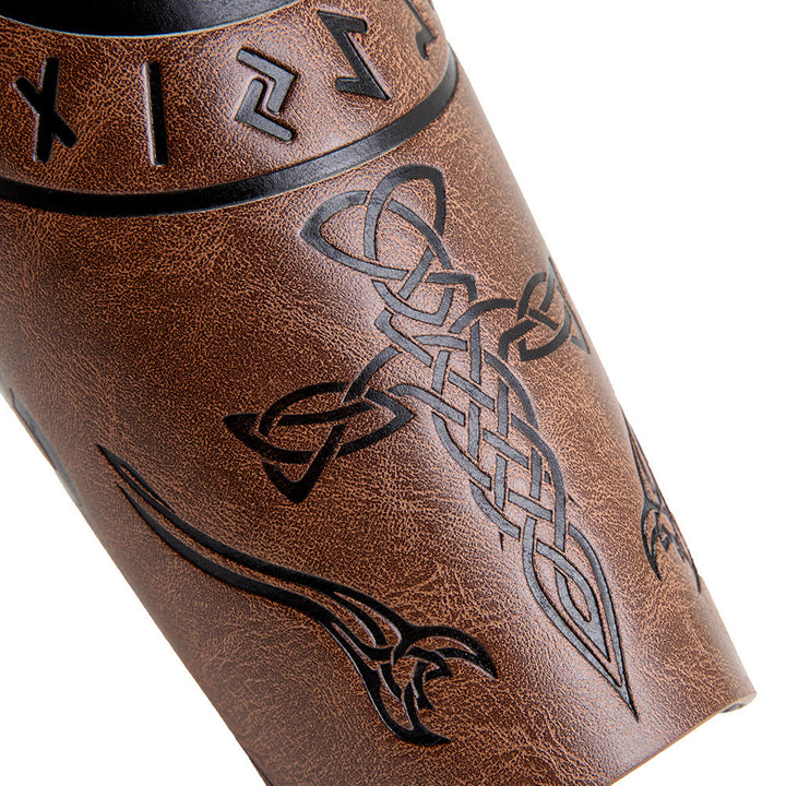 WorldNorse Yggdrasil Celtic Eco Leather Arm Bracers