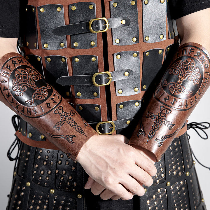 WorldNorse Yggdrasil Celtic Eco Leather Arm Bracers