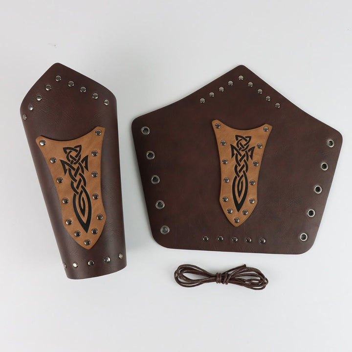 WorldNorse Celtic Knot Eco Leather Arm Bracers