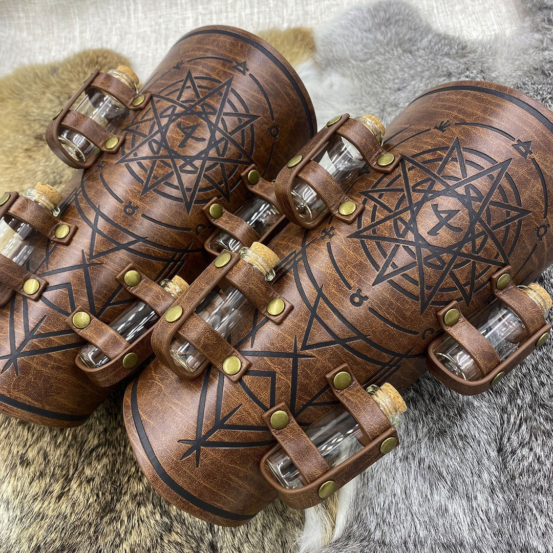 WorldNorse Alchemy Bottle Eco Leather Arm Bracers