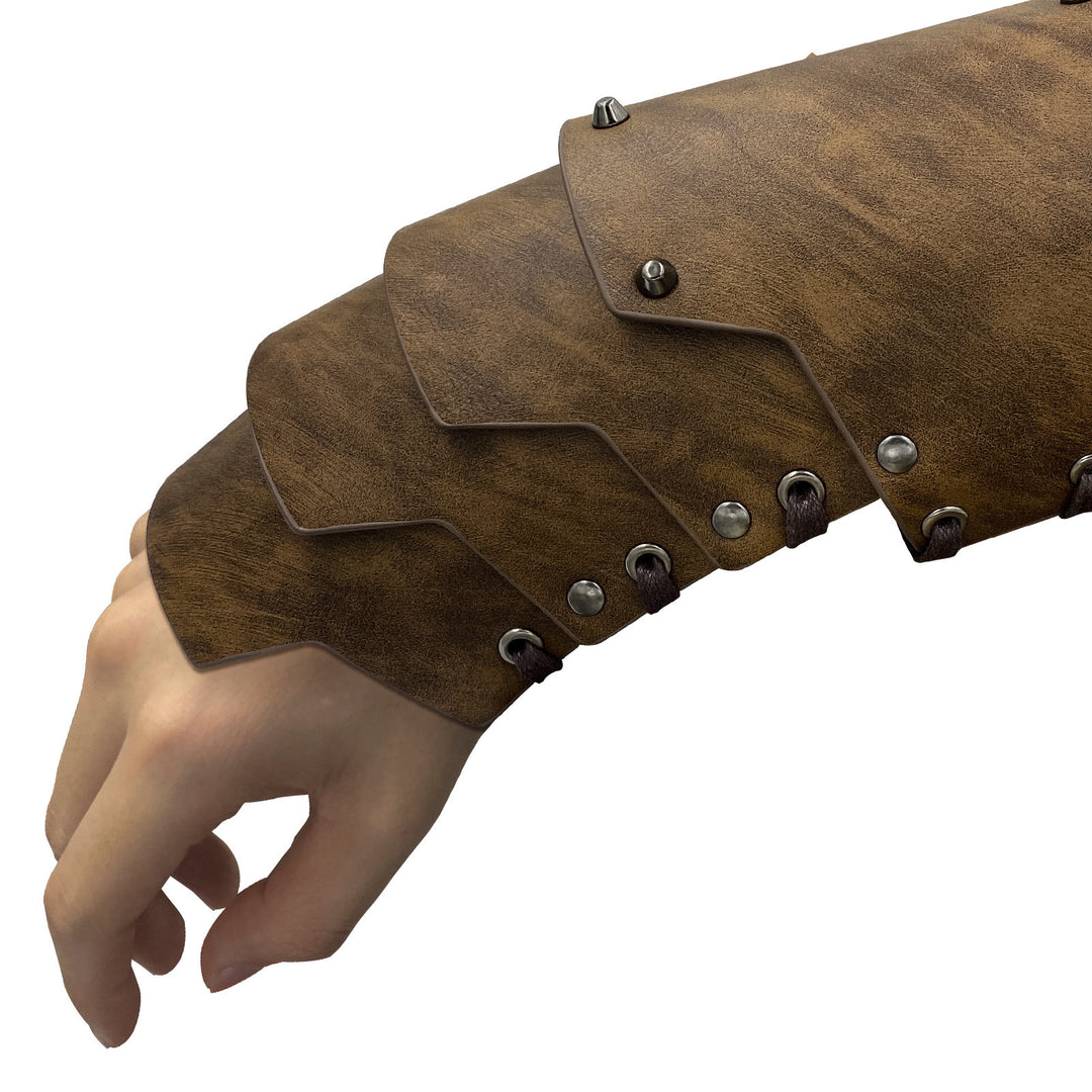 WorldNorse Four layers Eco Leather Arm Bracers