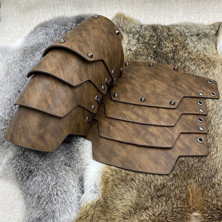 WorldNorse Four layers Eco Leather Arm Bracers