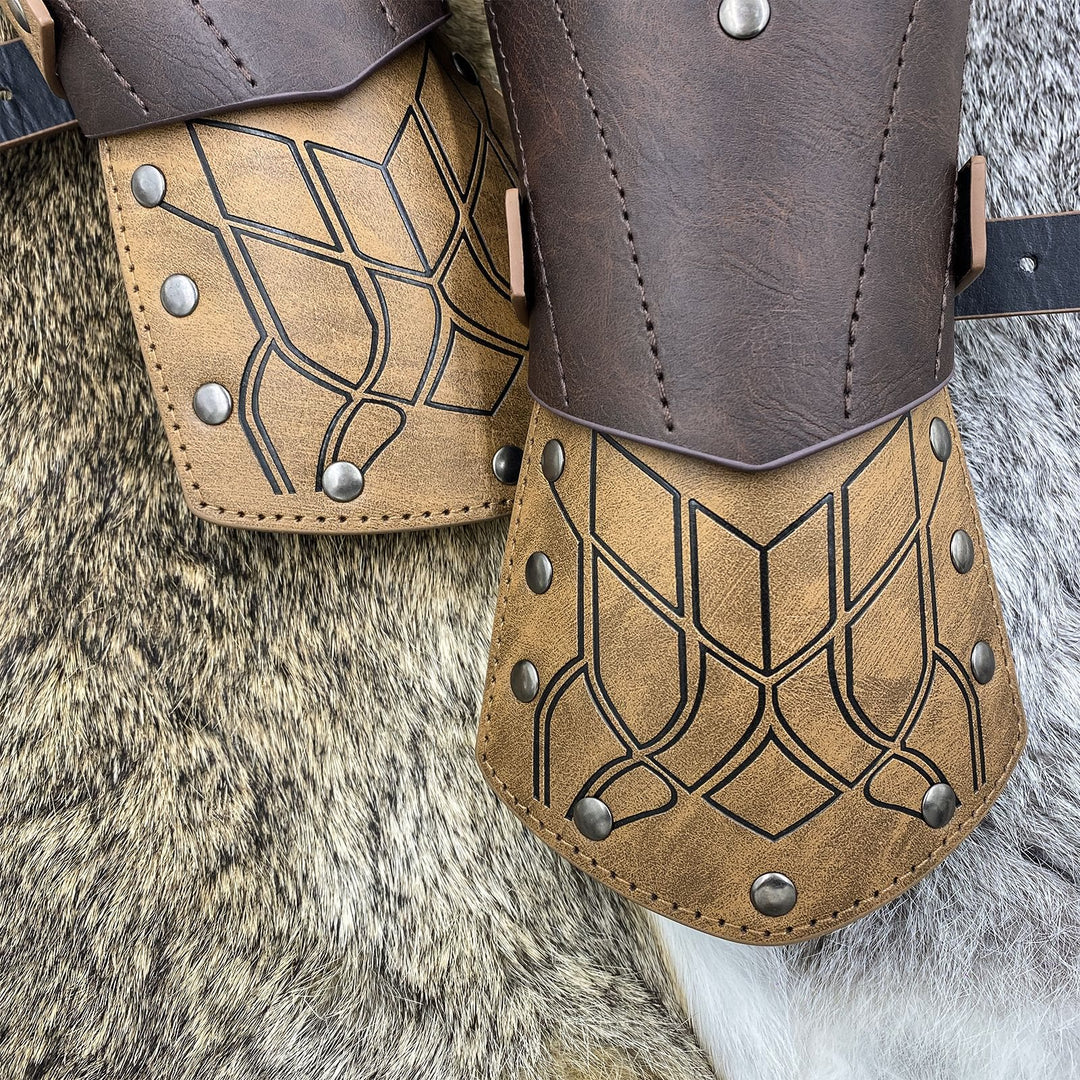 WorldNorse Viking Warrior Eco Leather Arm Bracers