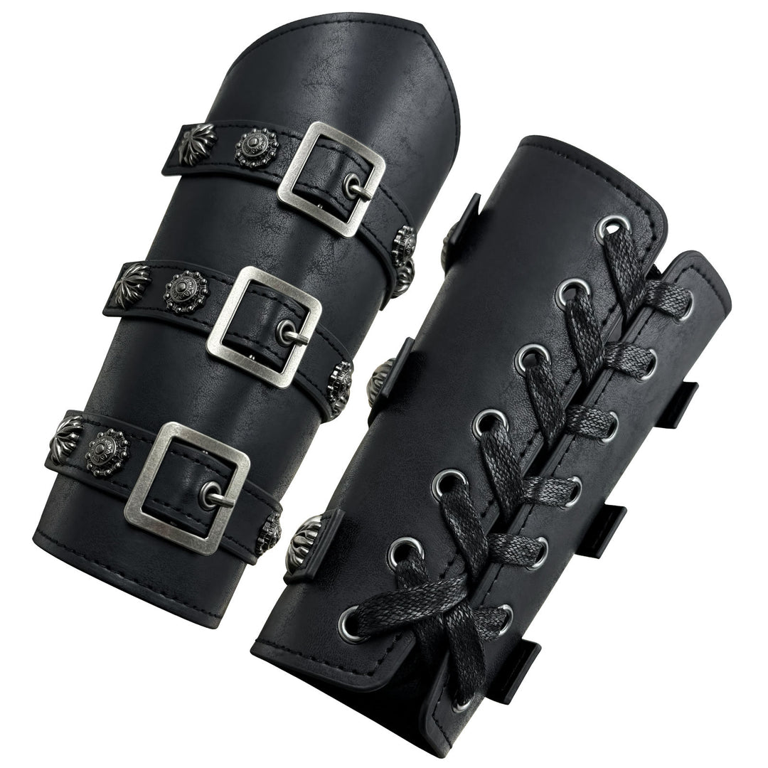 WorldNorse Medieval Retro Eco Leather Arm Bracers