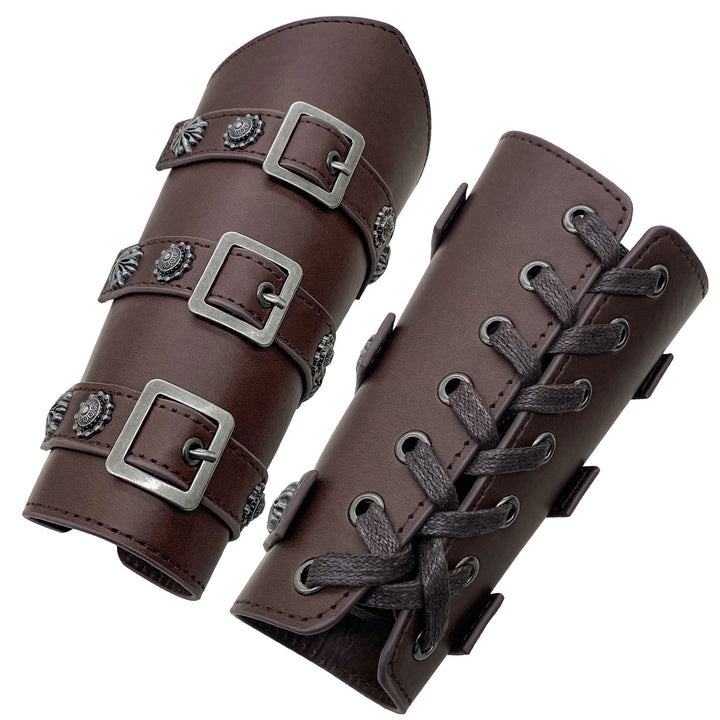 WorldNorse Medieval Retro Eco Leather Arm Bracers