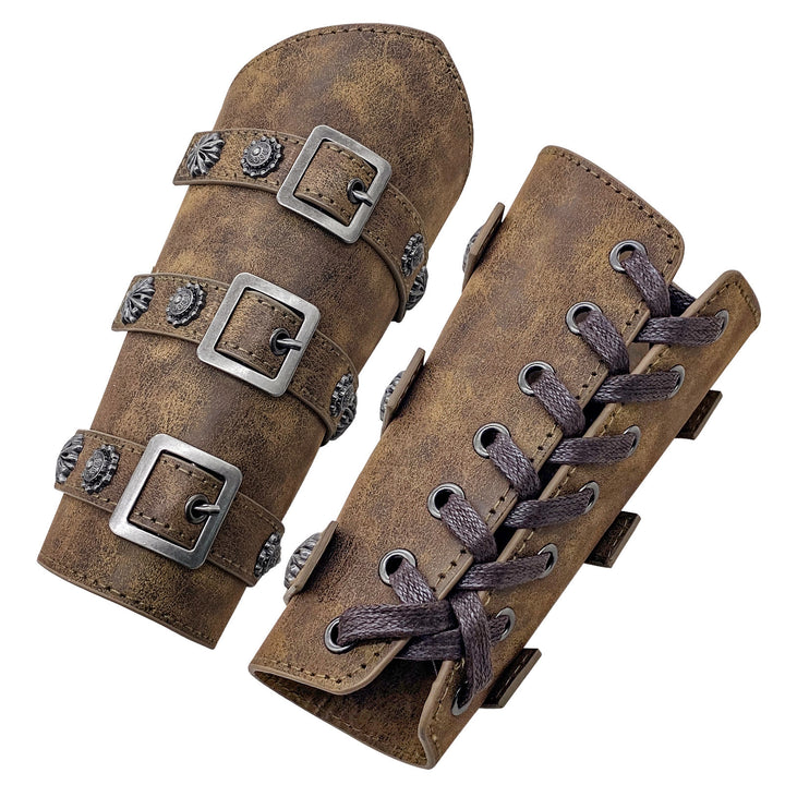 WorldNorse Medieval Retro Eco Leather Arm Bracers