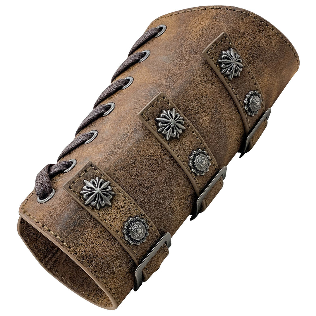 WorldNorse Medieval Retro Eco Leather Arm Bracers