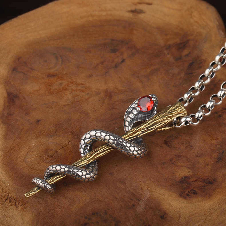 WorldNorse Ancient Egypt Staff Of Snake Protection God Necklace