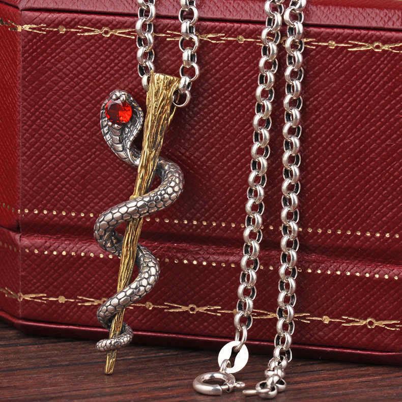 WorldNorse Ancient Egypt Staff Of Snake Protection God Necklace