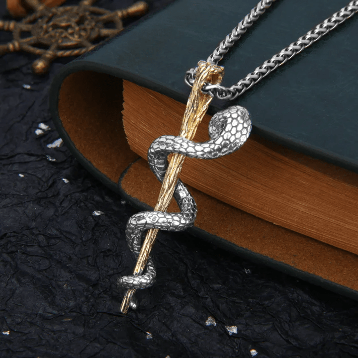 WorldNorse Ancient Egypt Staff Of Snake Protection God Necklace - image 9