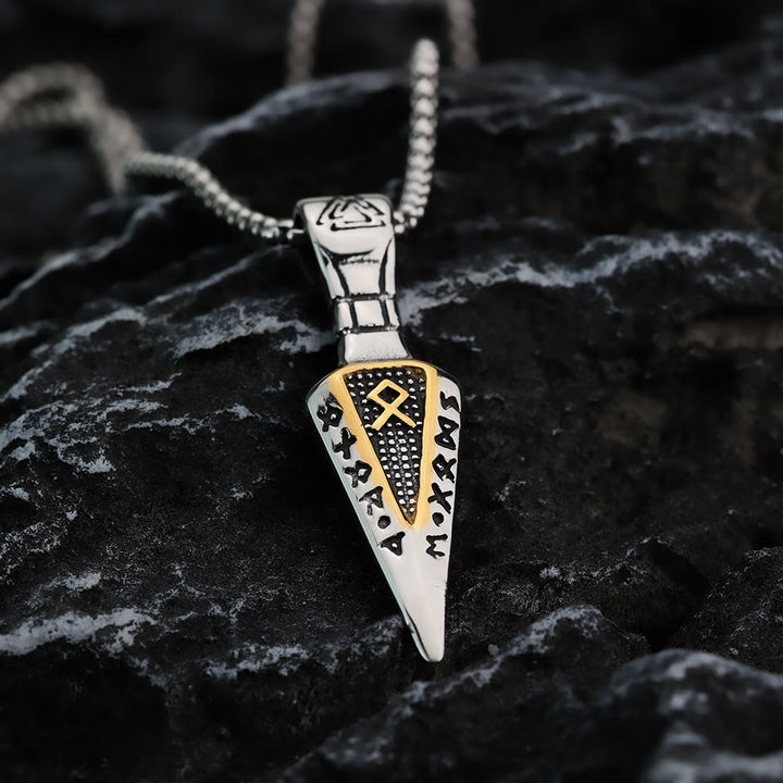 WorldNorse Gungnir Odin Spear Rune Necklace