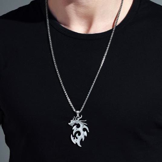 WorldNorse Luminous Flame Dragon Necklace