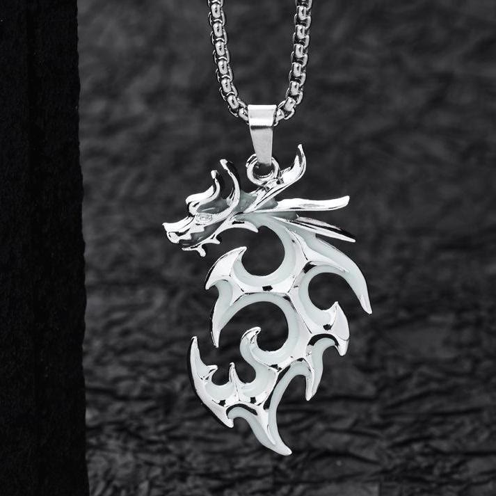 WorldNorse Luminous Flame Dragon Necklace