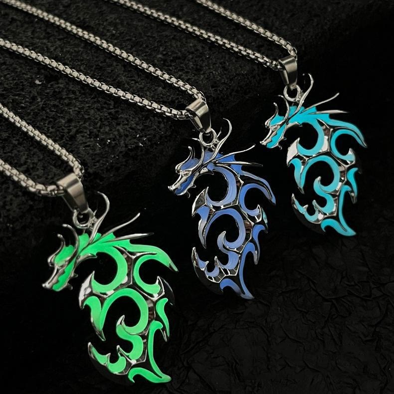 WorldNorse Luminous Flame Dragon Necklace