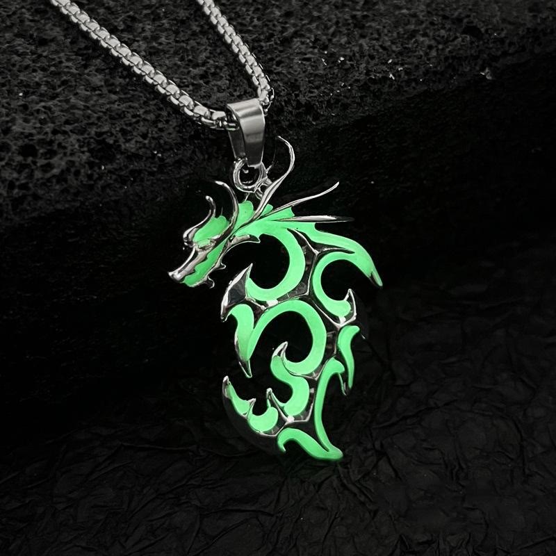 WorldNorse Luminous Flame Dragon Necklace - Dragon#Green - image 8