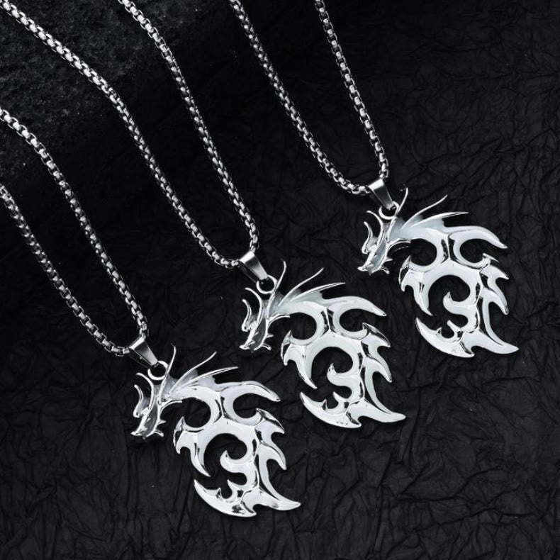 WorldNorse Luminous Flame Dragon Necklace