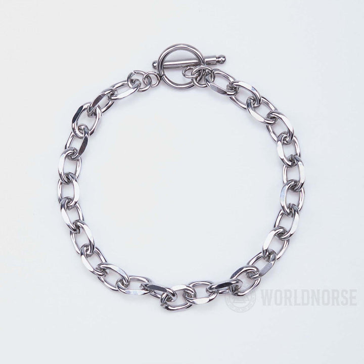 WorldNorse Flat Rhombus One Word Buckle Bracelet