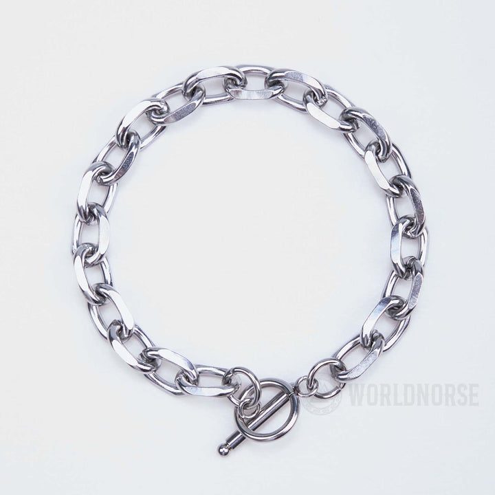 WorldNorse Flat Rhombus One Word Buckle Bracelet