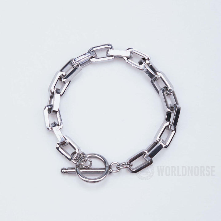 WorldNorse Long Flat Square One Word Buckle Bracelet