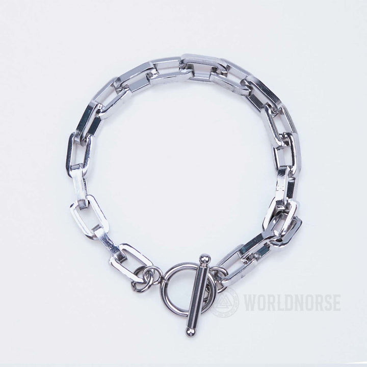 WorldNorse Long Flat Square One Word Buckle Bracelet