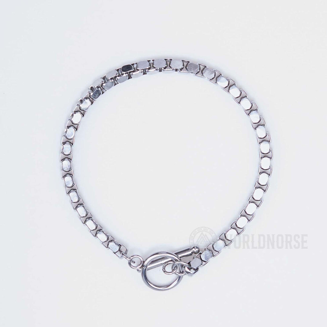 WorldNorse Fang Pearl One Word Buckle Bracelet