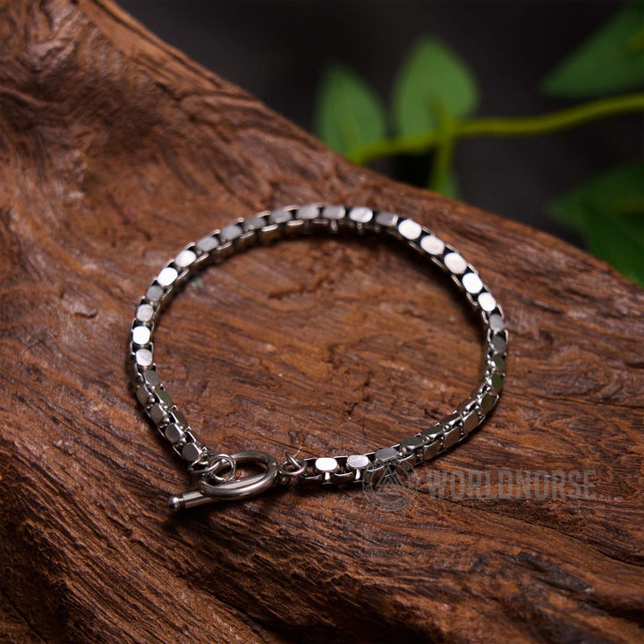 WorldNorse Fang Pearl One Word Buckle Bracelet