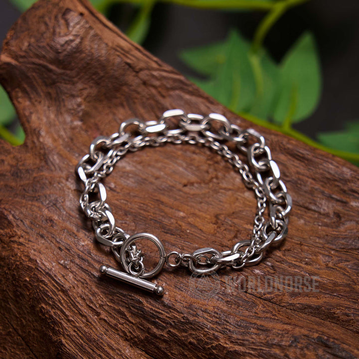 WorldNorse Multi-layer Splice One Word Buckle Bracelet