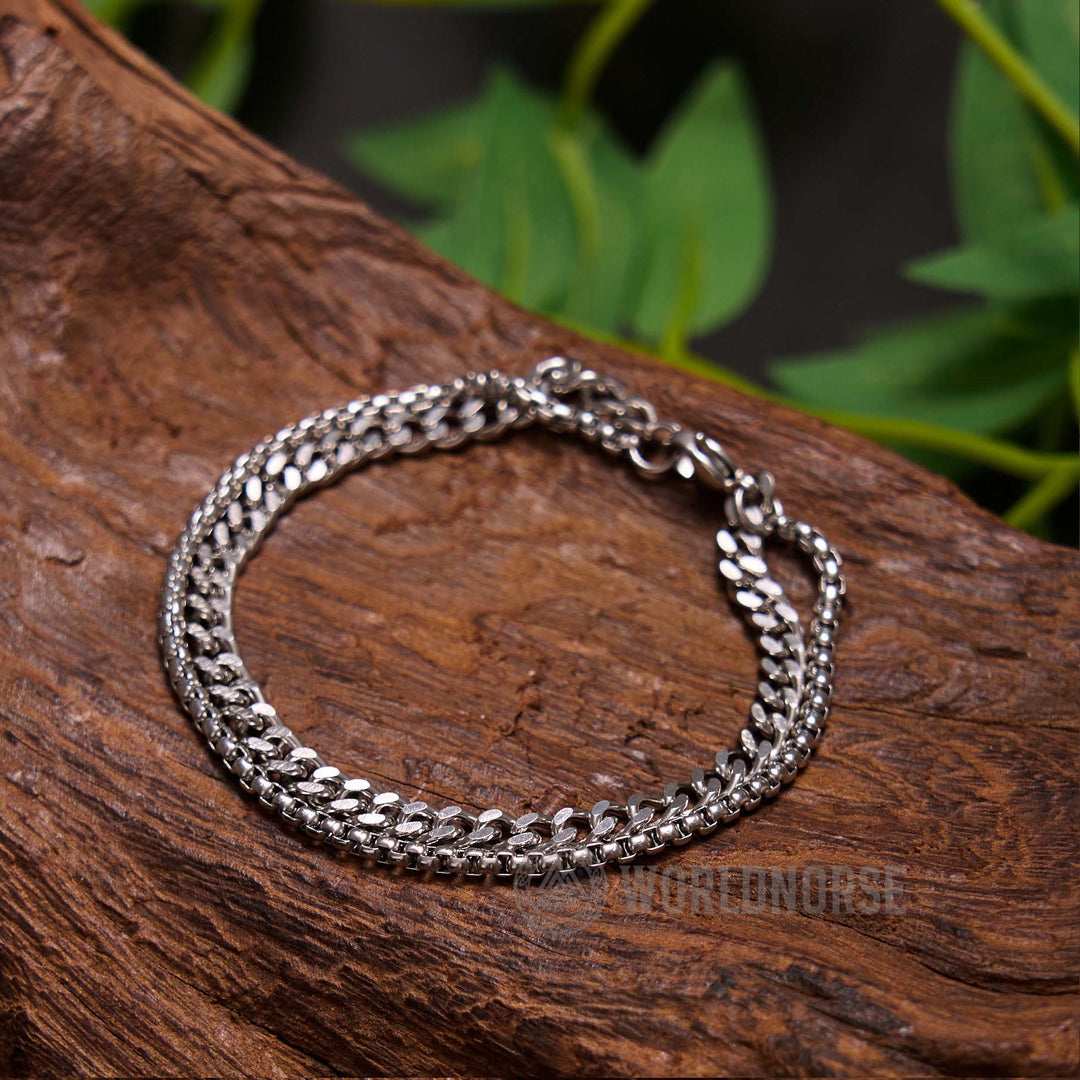 WorldNorse Two-sided Titanium Steel Bracelet