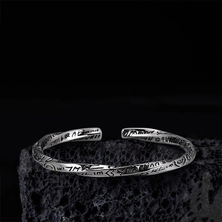 WorldNorse Inscribed Artisan Cuff Bracelet