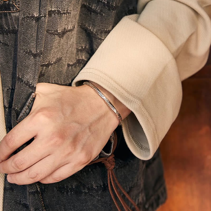 WorldNorse Inscribed Artisan Cuff Bracelet