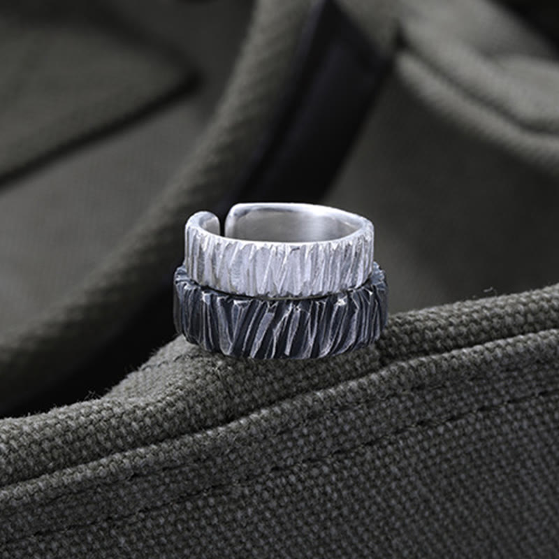 WorldNorse Textured Dual-Tone Ring