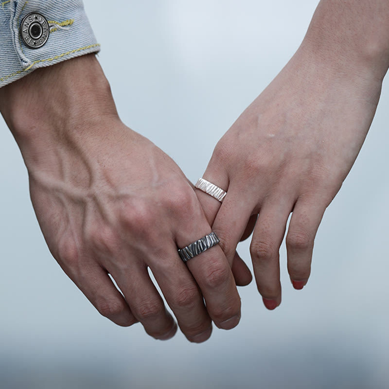 WorldNorse Textured Dual-Tone Ring