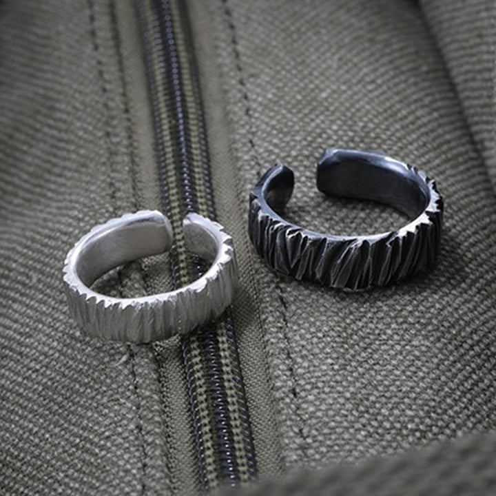 WorldNorse Textured Dual-Tone Ring