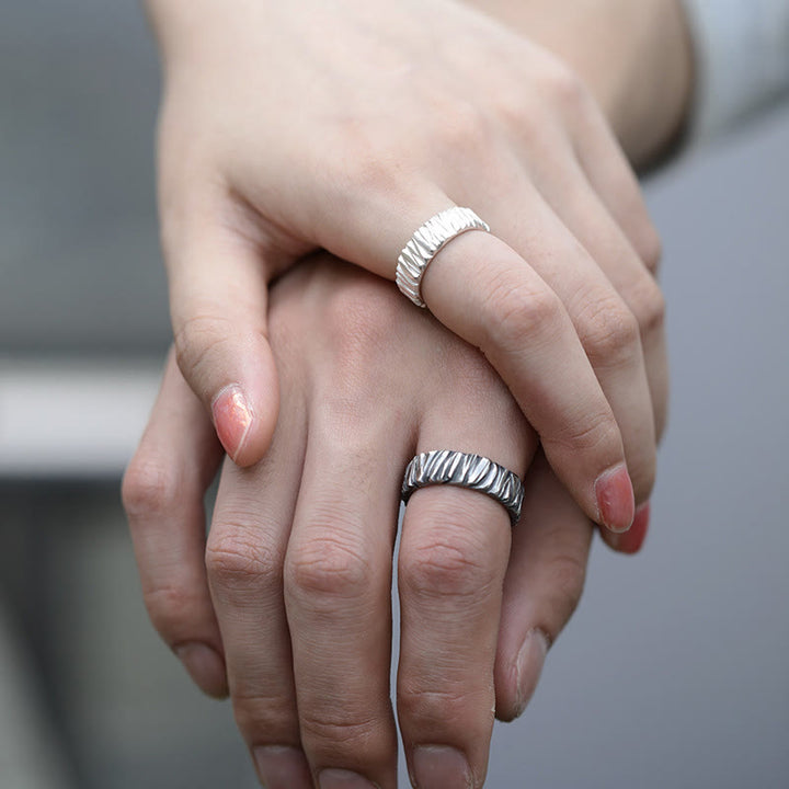 WorldNorse Textured Dual-Tone Ring