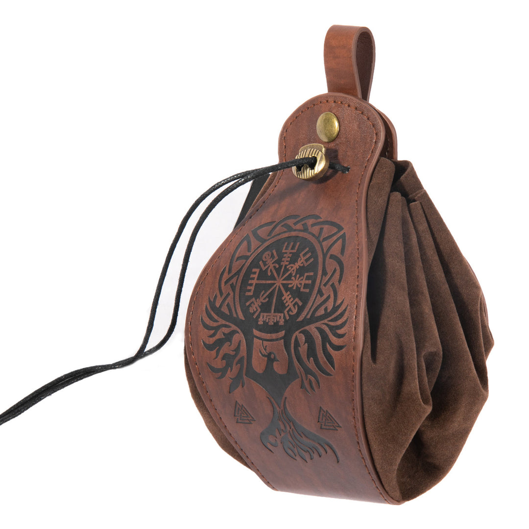 WorldNorse Viking Style Leather Belt Pouch Bag