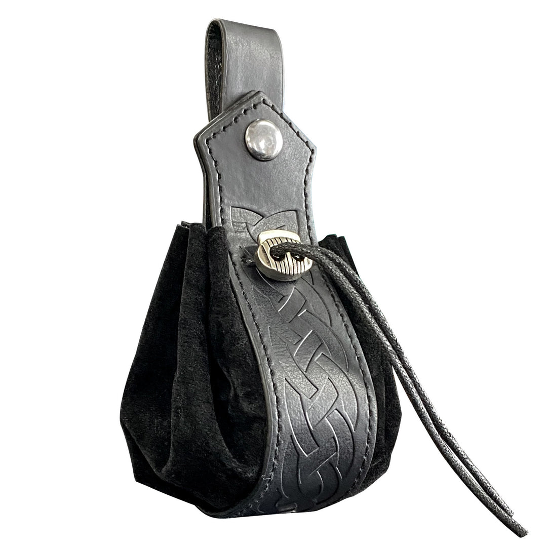 WorldNorse Celtic Knot  Leather Belt Pouch Bag